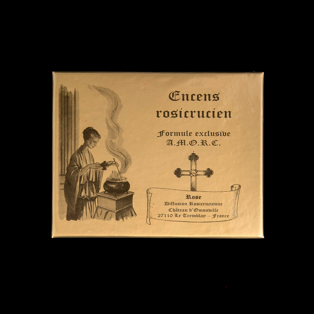 
                      
                        gold box of rosicrucian incense against black background
                      
                    